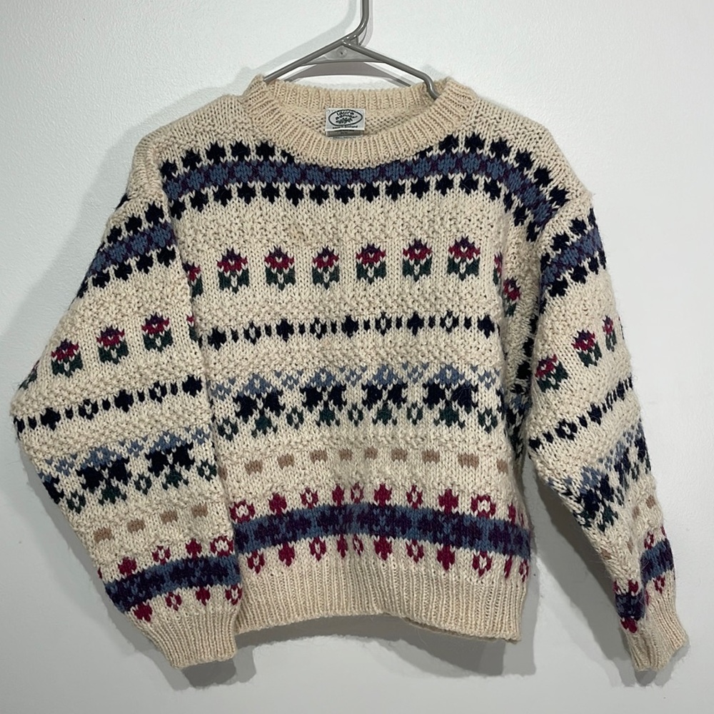 Laura Ashley Vintage Chunky Wool Sweater small/medium